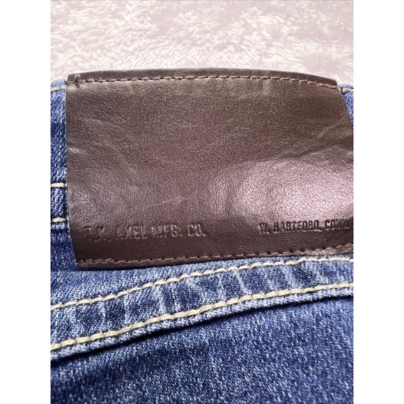 TK Axel Men's Jeans 42x30 Straight Bootcut Flap Pockets‎ Workwear Blue Med Wash - Picture 7 of 8